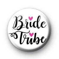 Black and White Bride Tribe Wedding Badge
