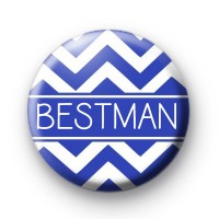 Chevron Blue Bestman Button Badge