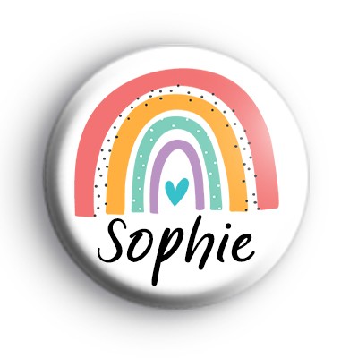 Custom Name Badge Colourful Rainbow