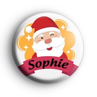 Custom Winking Santa Christmas Name Badge