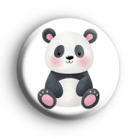 Cute Baby Panda Bear Badge