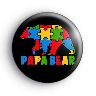 Autism Papa Bear Badge