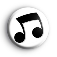 Black Music Note Badge