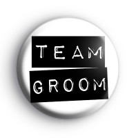 Black and White Team Groom Label Badge