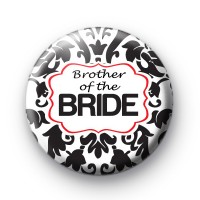 Black and Red Brother of the Bride badge