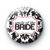 Black and Red Uncle of the Bride Badge