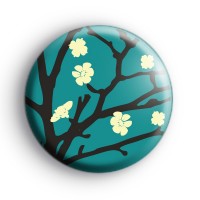 Blue Blossom Flower Badge