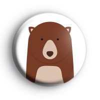 Brown Bear Face Badge