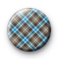 Brown and Blue Plaid Badges