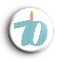 Candle 70th Birthday Badge