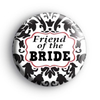 Black and Red Custom Of The Bride Badge