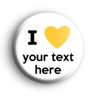 Custom Gold I Love Badge