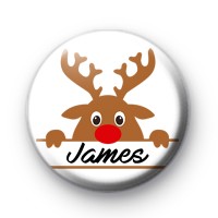 Custom Rudolph Christmas Name Badge