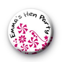 Custom flower Hen party badges