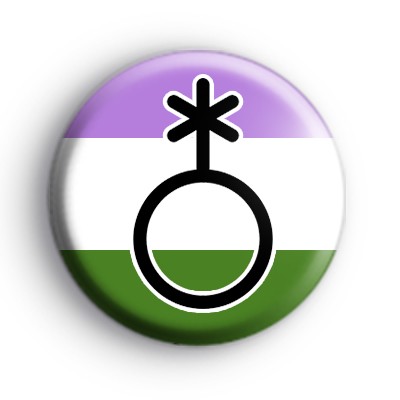 Gender Queer Symbol Pride Badge