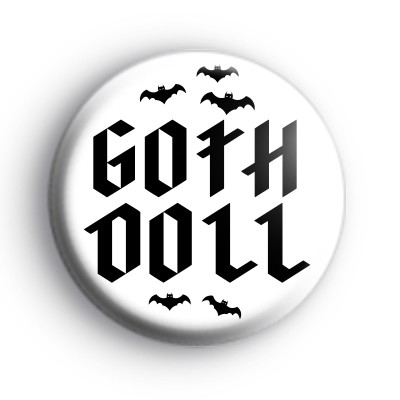 Goth Doll White Badge