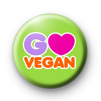 Go Vegan Button Badges
