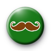 Funky Green Moustache Badge