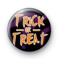 Trick or Treat Orange Halloween Badge Button Badges