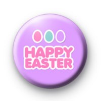 Purple Happy Easter Badge