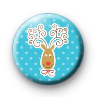Happy Xmas Reindeer Badges