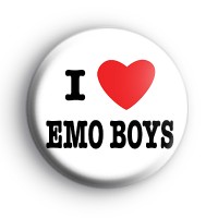 I Love Emo Boys Badge