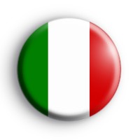 Italian Flag Button Badge