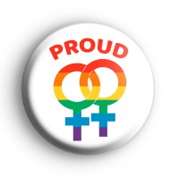 Rainbow Pride Lesbian Badge