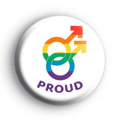 Gay Pride Male Gender Symbols Badge