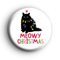 Meowy Christmas Cat Badge