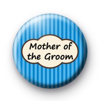 Bright Blue Stripey Mother of the Groom badge