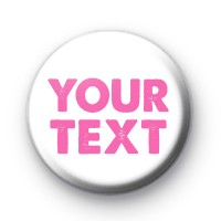 Pink and White Wedding Custom Name Badge