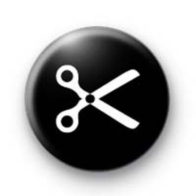 Black and White Craft Scissors Badge