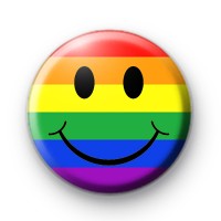 Rainbow Smiley Face Badge