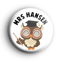 Owl Custom Teacher Name Badge