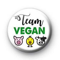 Team Vegan Button Badge