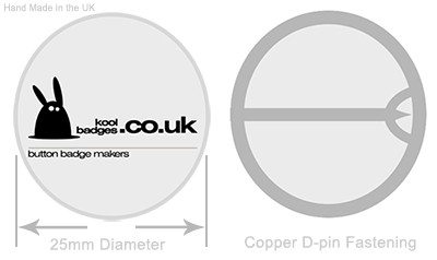 Kool Badges 25mm Badge Specifications